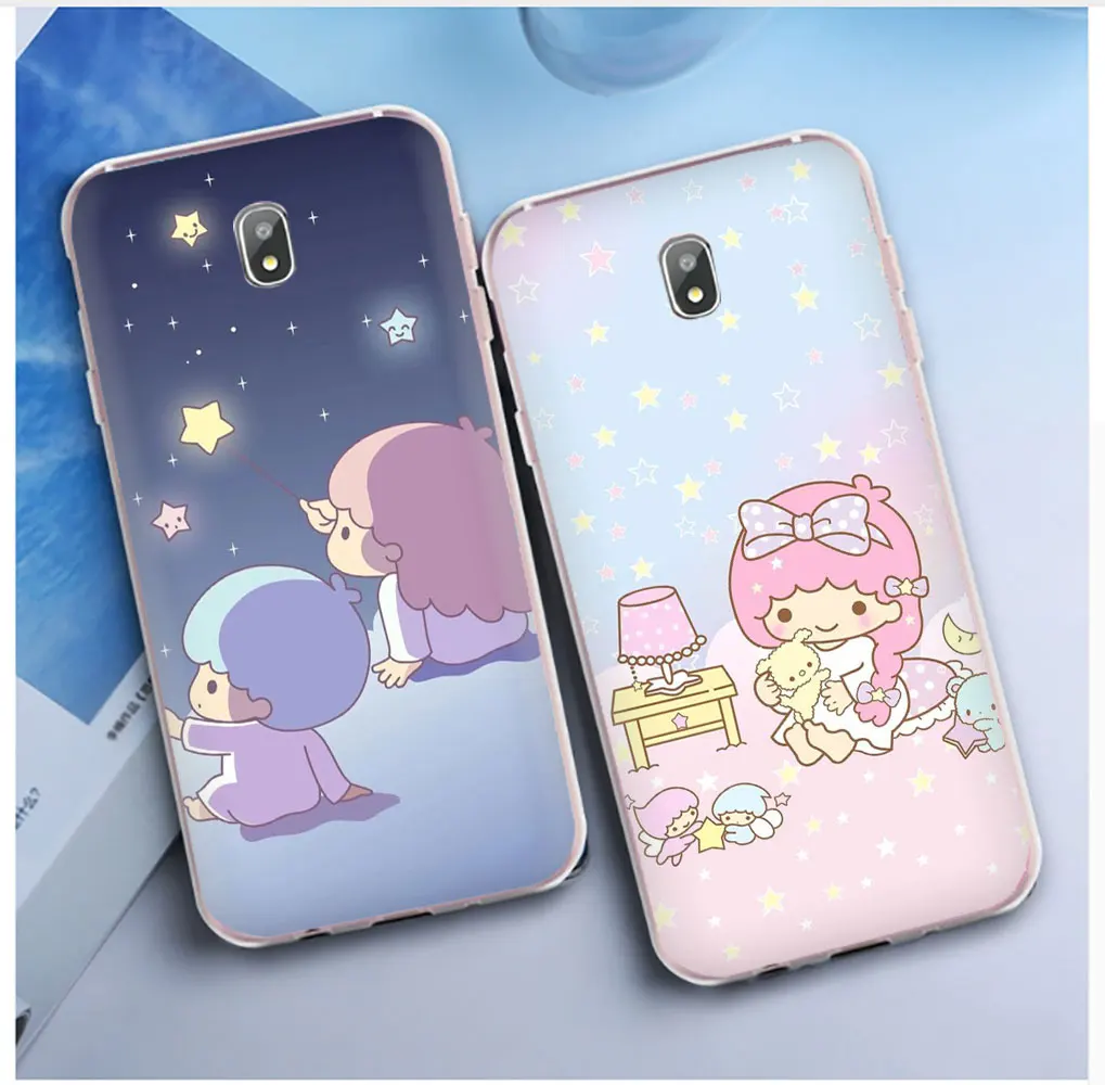 EWAU с рисунками из мультфильма «My Melody» маленький Две звезды жесткий чехол для телефона с рисунком в виде обложка чехол для Samsung Galaxy S6 7 Edge S8 9 10 Plus, Note 8, 9, 10, M10 20 30 40