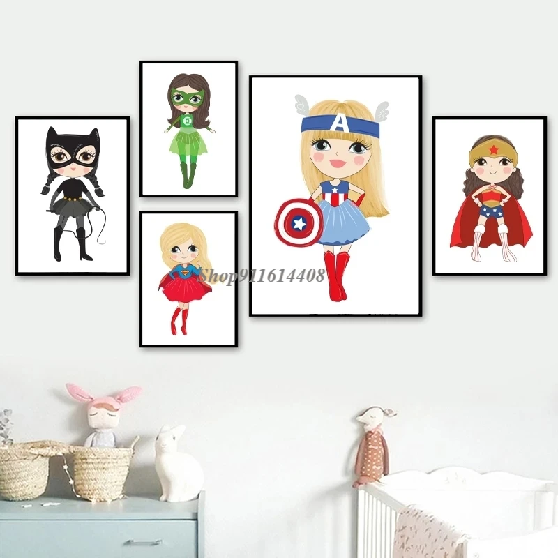 Настенная картина с героями мультфильмов Marvel Художественная печать на холсте