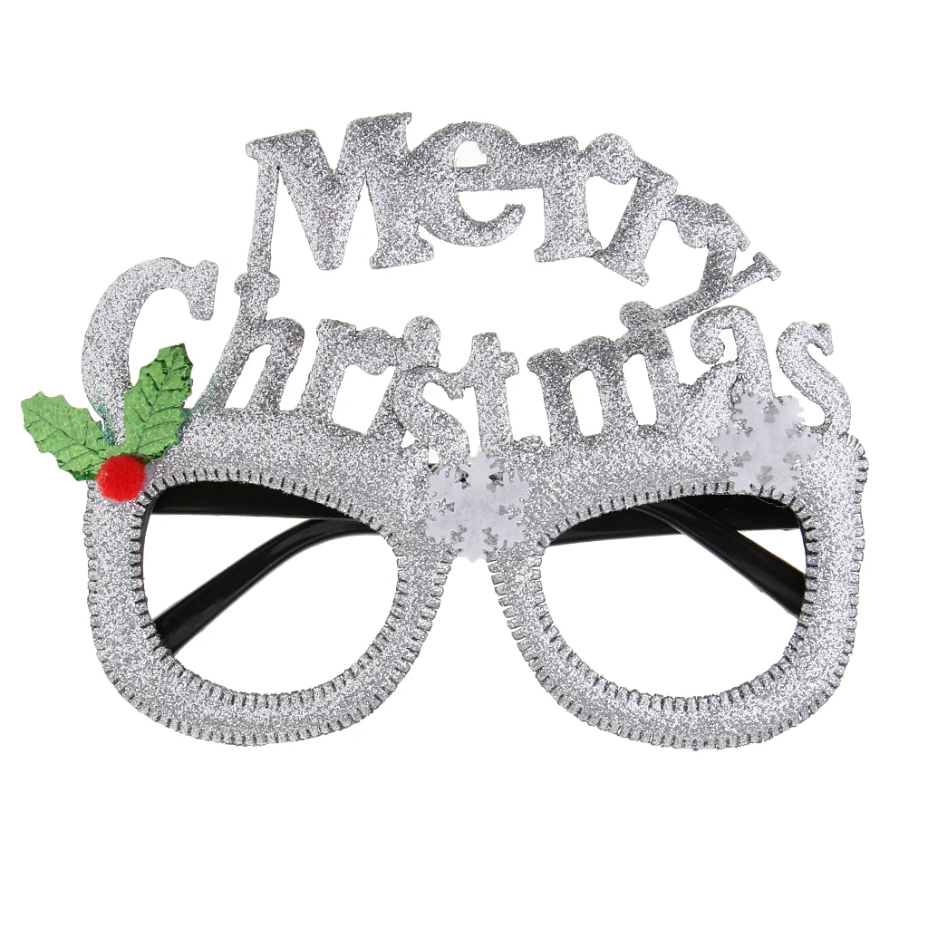 Glitter Merry Christmas Snowflake Sunglasses Novelty Glasses Xmas Party Favors for Parties and Kids Adults | Тематическая одежда и