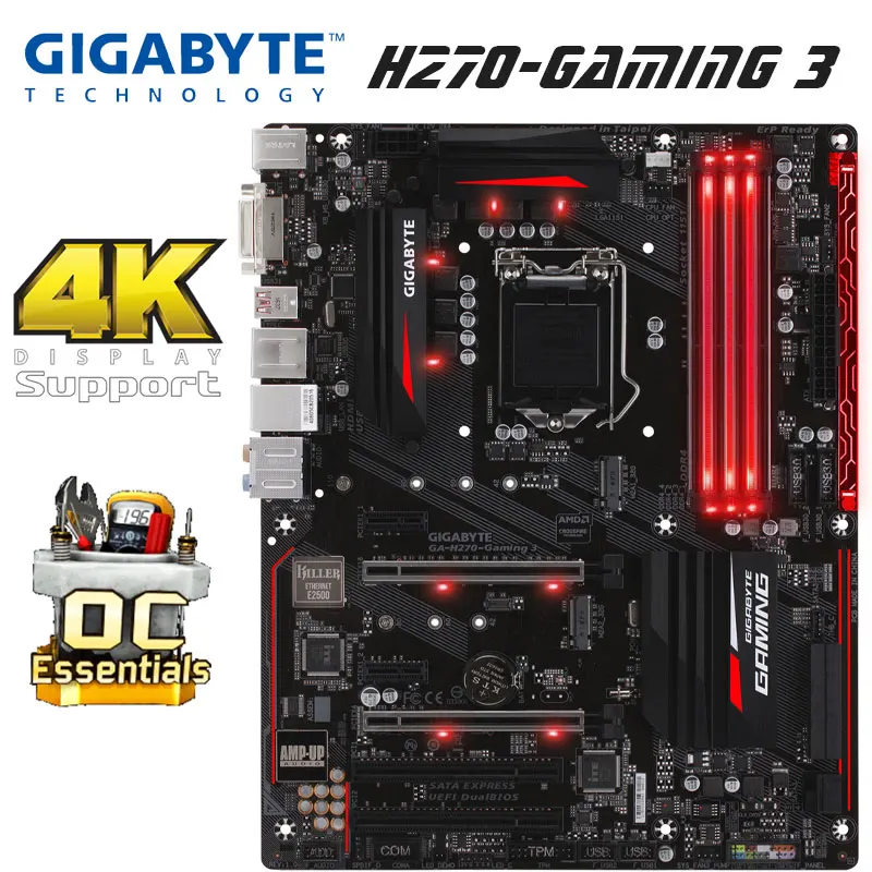 Kaufen Motherboard Gigabyte H270-Gaming 3 Verwendet LGA 1151 DDR4 PCI-E 3,0 PCI-E X16 SATAIII I7 I5 I3 OC Verwendet Intel H270 Desktop Mainboard