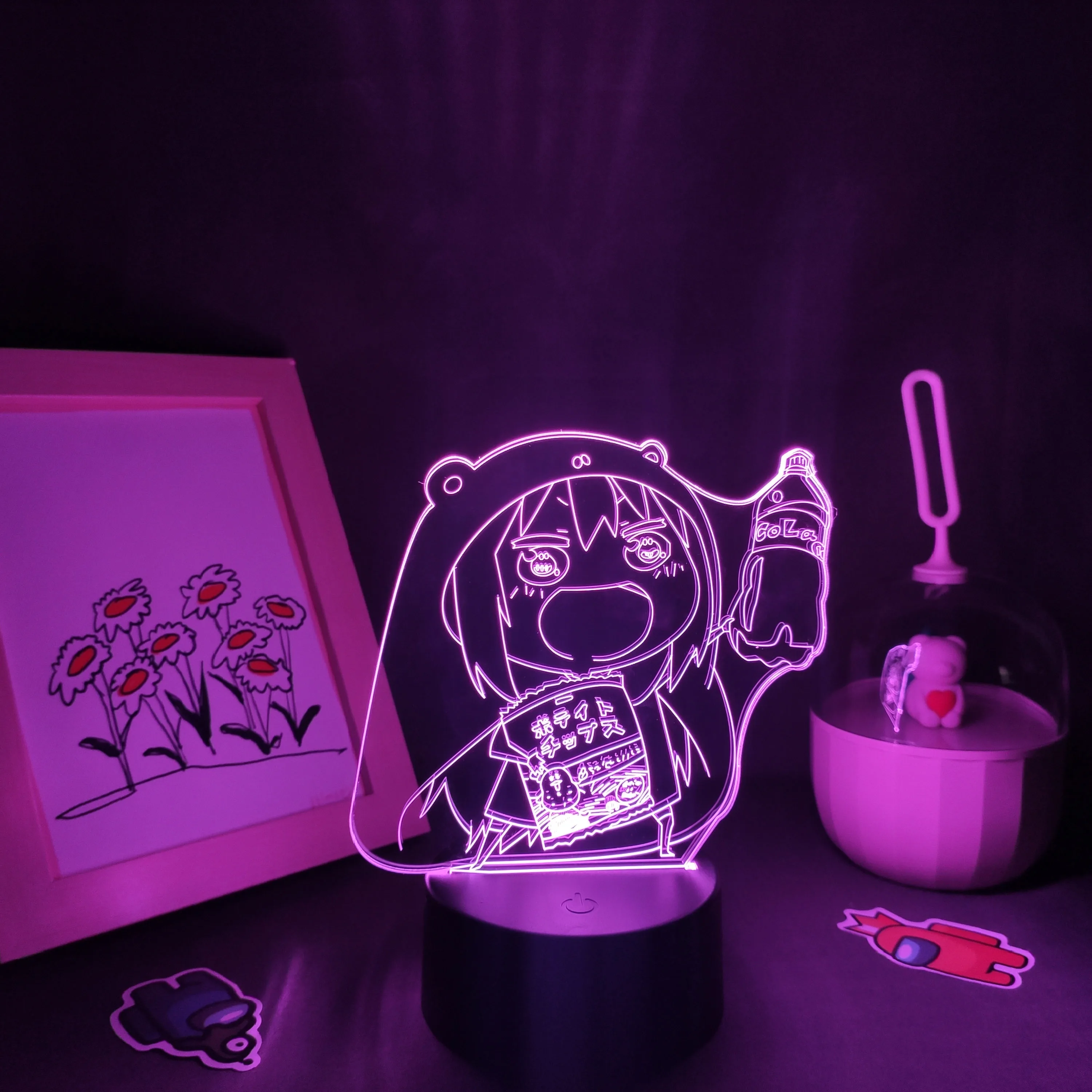 

Himouto Umaru Chan Anime Figure Doma Umaru UMR 3D Led Lamp USB RGB Battery Night Lights Manga Colorful Table Decoration For Home