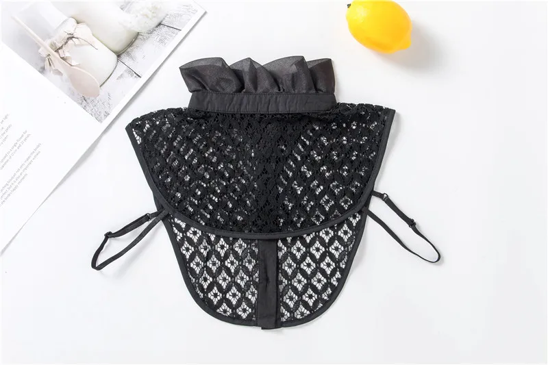 

Women Lace Hollow Stand Fake Collar Detachable Lapel Choker Necklace Shirt Blouse Shirt Sweater Female Chiffon False Collar