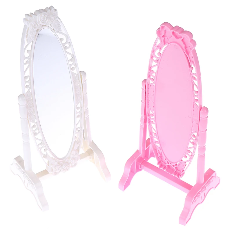 1 шт. Розовая белая кукла макияж зеркало роза Мода Кукла мини игра вращающийся