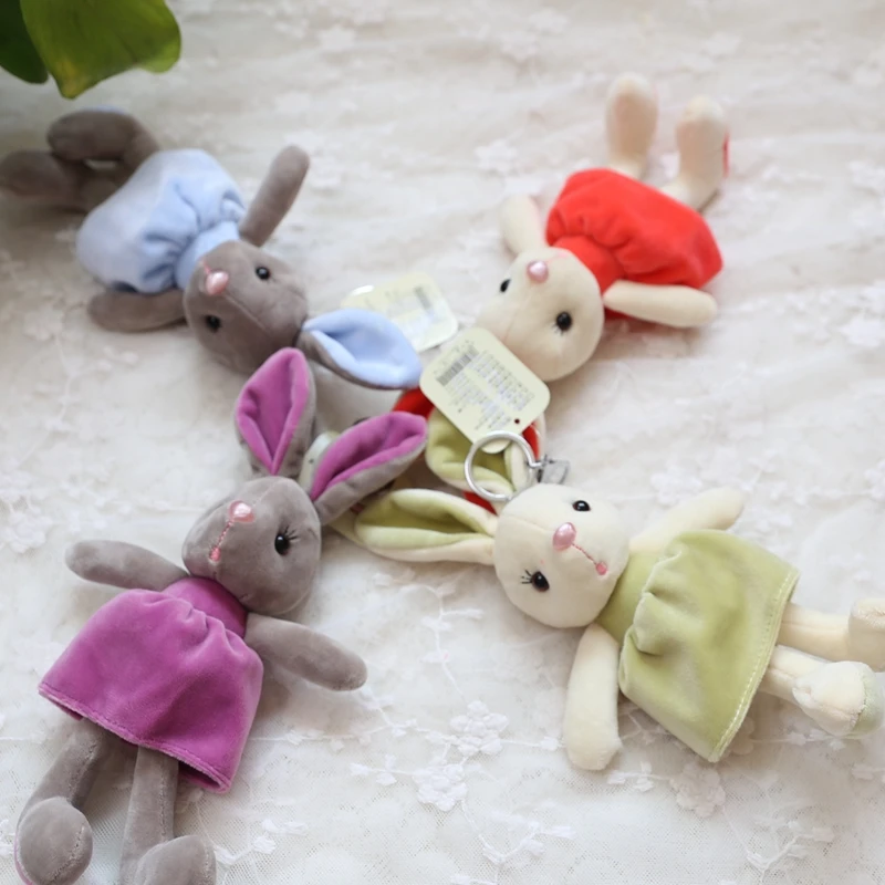 

Plush Rabbit Eyelash Rabbit Keychain Doll KeyChain Car Key Ring Bag Pendant Gift for Kids Girls Decoration Plush Bunny Toys