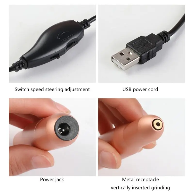 

Professional Finger Toe Nail Care Electric Nails Drill USB Machine Manicure Pedicure Kit with Sanding Bands