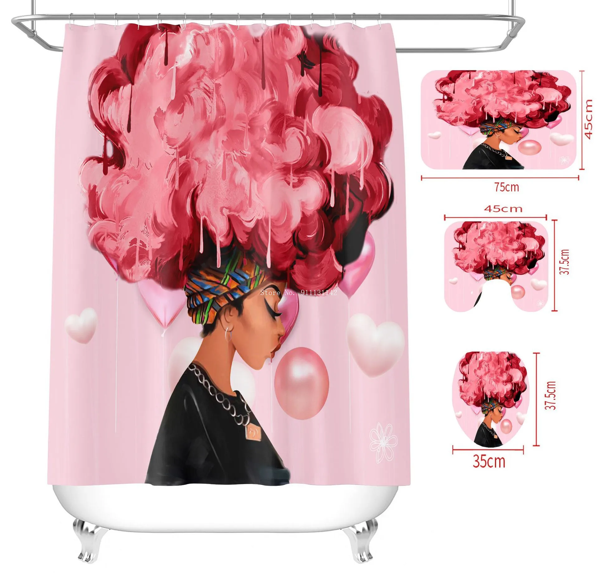 

3D душ творческая личность женские печати Душ Шторы водонепроницаемый и устойчивый к плесени душ Ванная комната декоративная душевая Шторы