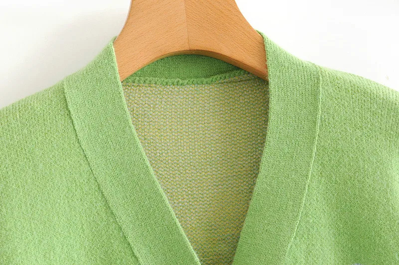 Fashion Winter Sweaters Cute Light Green Symbol Life Spring with Flower Print Women Tops Christmas |