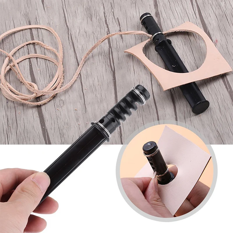 LMDZ DIY кожаный нож для шнура ручной роторный резак для резки проволоки кожаный ремешок Кожевенные Инструменты Нож для шнура с 3 лезвиями