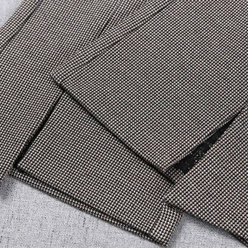 

Female Loose Casual High Waist Full Length Elastic Pants Plaid Flare Pants Spring Summer Women Harem Pants