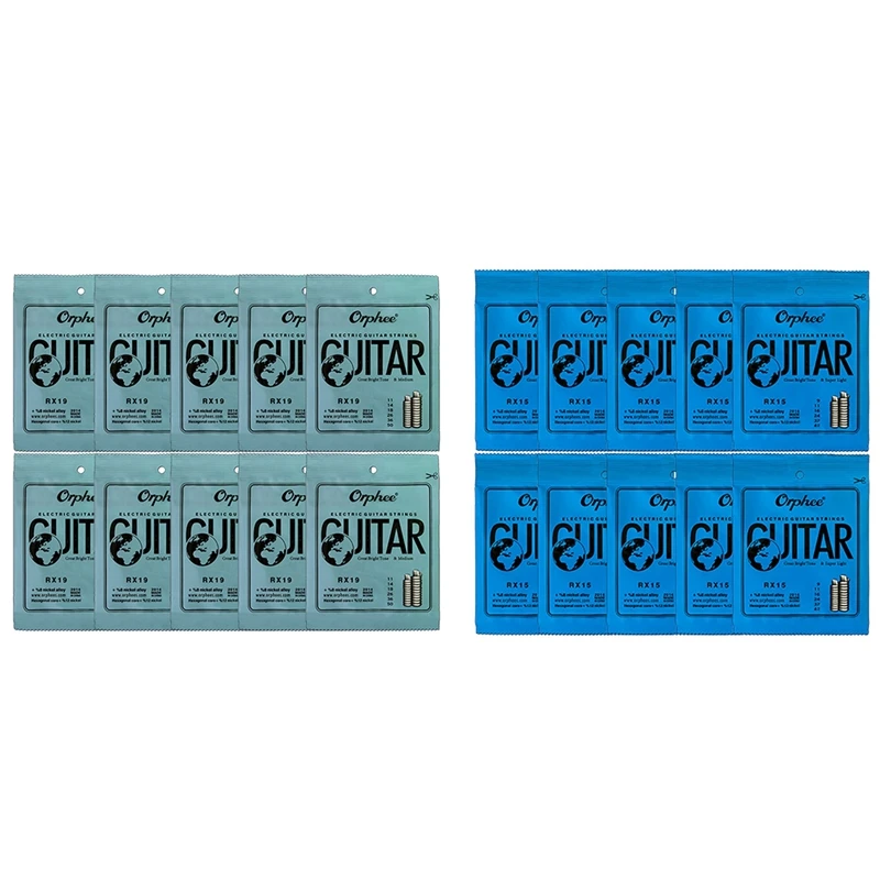 

Quality Orphee 20 Set Guitar String RX15/RX19 Nickel Alloy String Super Light Electric Guitar Strings