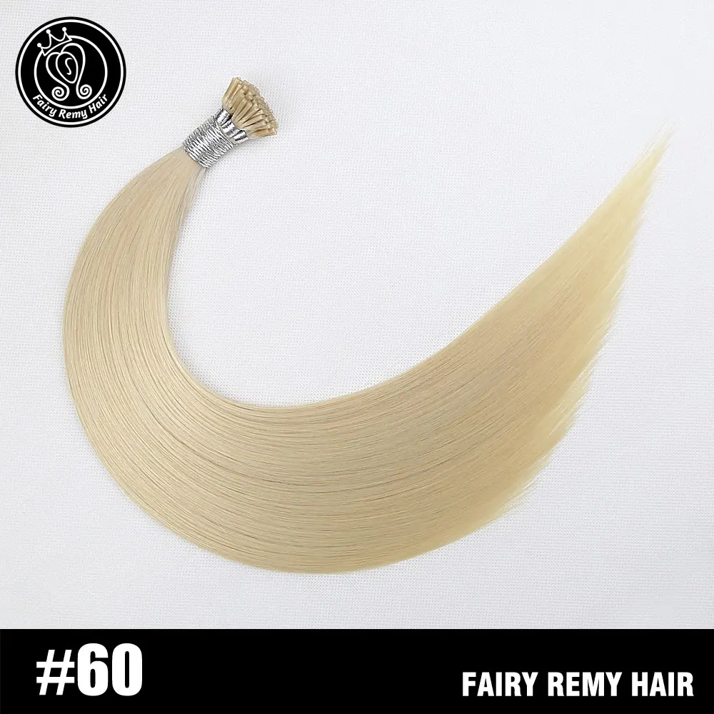 Сказочные волосы remy 1 г/локон 1" 18" 2" 22" Fusion человеческие волосы для наращивания прямые Remy Keratin I Tip Micro Ring человеческие волосы на Capsuel - Цвет: #60