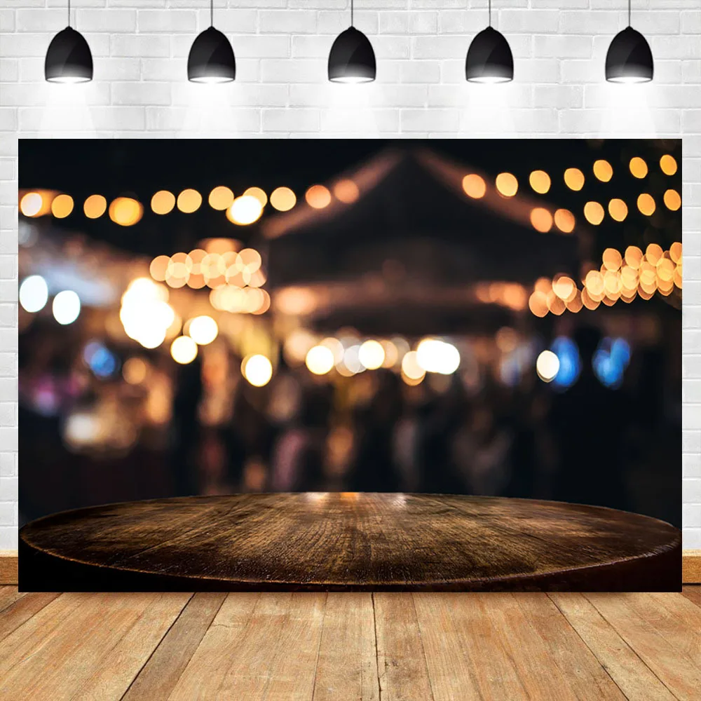 Красочный неоновый фон для фотосъемки в стиле боке Фотофон ночной сцены танцев