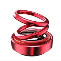 solar powered car double loop rotary suspension dashboard perfume seat air freshener auto aromatherapy diffuser car ornament