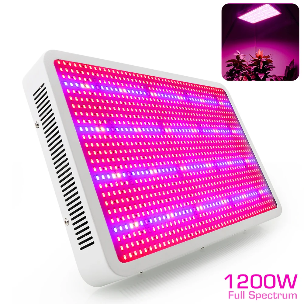 Лампа светодиодная полного спектра для выращивания растений 1200 Вт 1600 2 шт. -