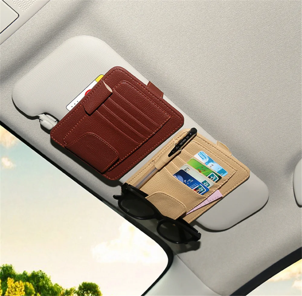 Car SUV interior supplies sun visor glasses bill card storage modeling for Toyota Tacoma Tercel Tiara Van Venza Yaris Hiace | Автомобили и