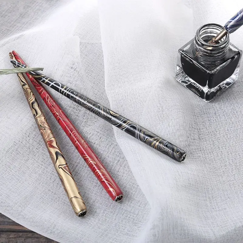 Дерево ремесло скрипт античный Dip Ручка косой каллиграфии ручка держатель чернил