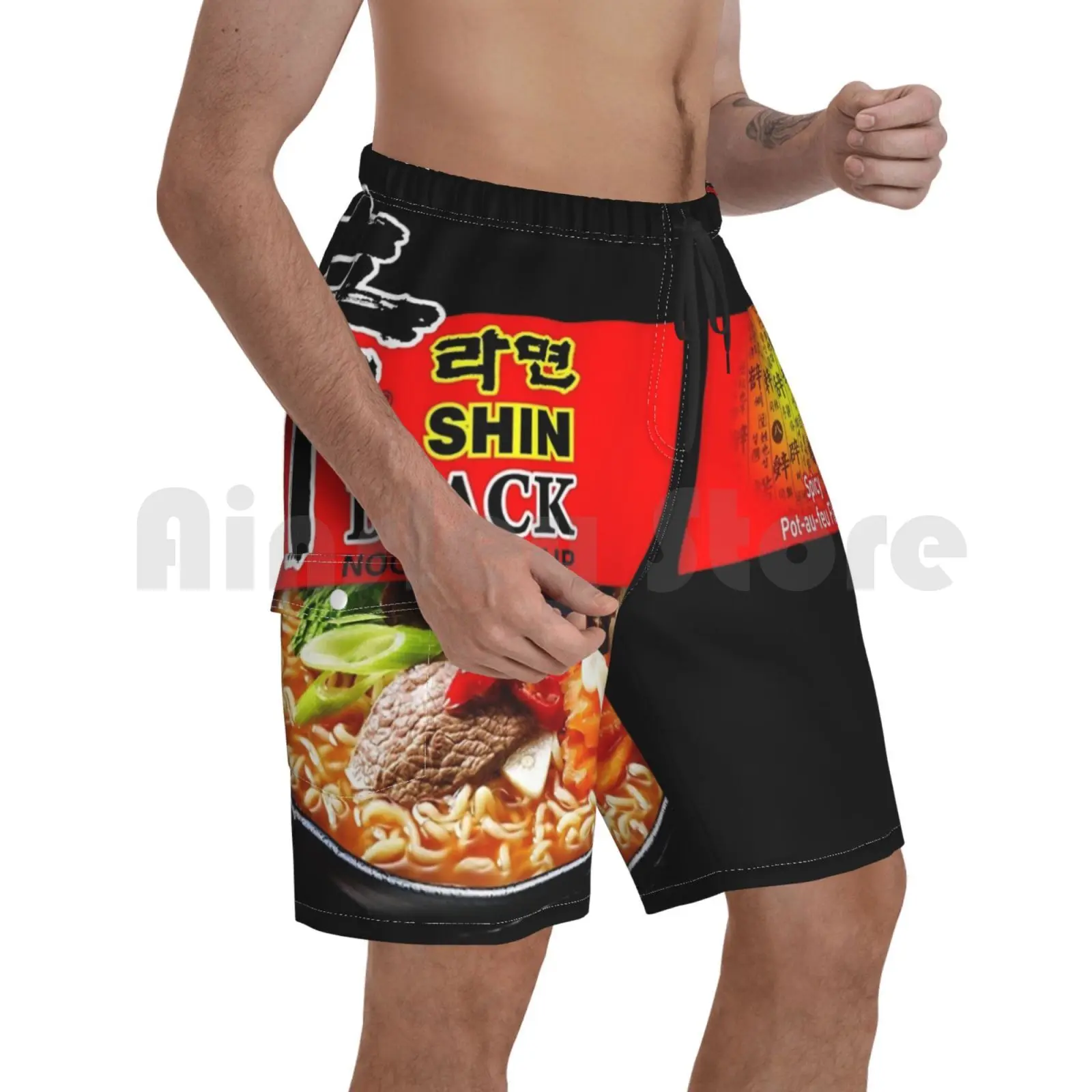 

Пляжные шорты Nongshim-Shin черная Лапша Рамен лапша Udon Nonshim Shin черный пряный красный