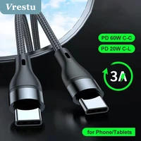 pd 20w usb type c cable for iphone 13 12 pro max 11 x 8 fast charging for ipad air pro usb c mobile phone charger usb c pd60w 3a
