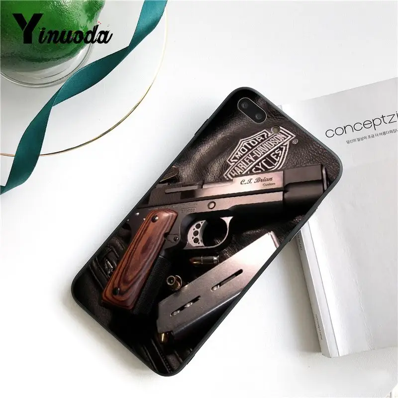 Yinuoda Пуля для ружья мягкий черный чехол телефона iPhone 5 5Sx 6 7 7plus 8 8Plus X XS MAX XR 10 11 Pro Max |