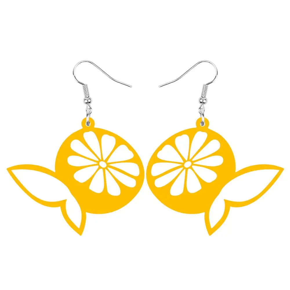 Акриловые большие полые ломтики лимона ARWA украшения для женщин подростков детей