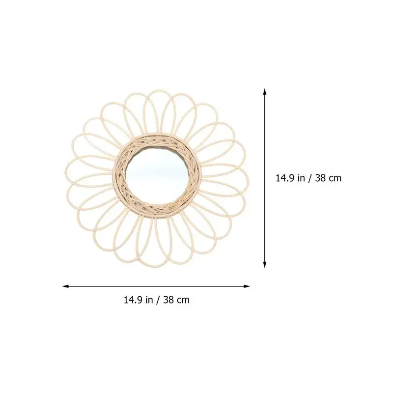1 шт. ротанговое художественное зеркало из тростника Тканое Настенное подвесное