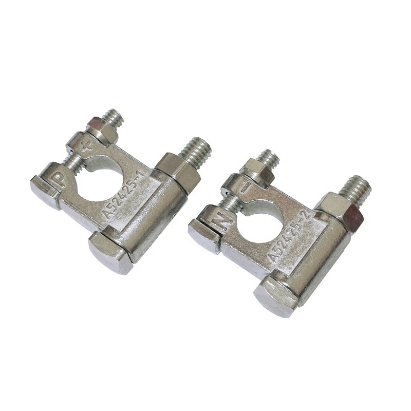 

Car Battery Terminal Connectors Post 1 Pair of Positive and Negative - 2-1/2-Inch Extended 3/8-Inch Bolt