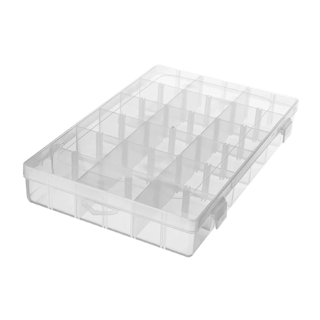 

Practical 18 Grids Compartment Plastic Storage Box Jewelry Earring Bead Screw Holder Case Display Organizer Container