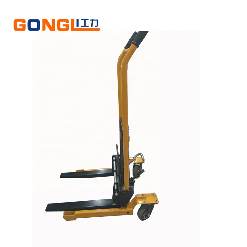

Newest 200kg pallet hydraulic stacker,hot selling hand fork lifter