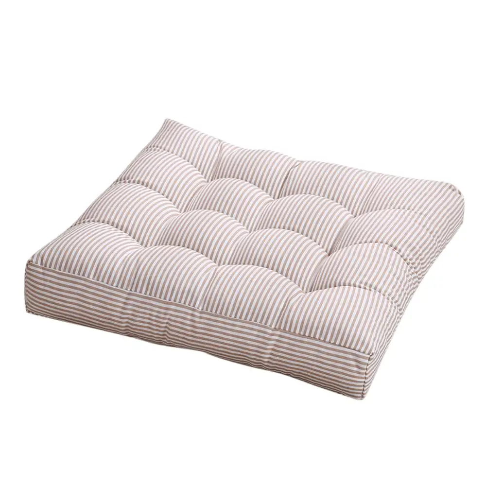 04 Beige EHOMEBUY круглая Подушечка для стула квадратная подушка полосатая печать для домашнего стула подушка для сиденья мягкий коврик для пола футон коврик офисные подушки - Цвет: 04 Beige