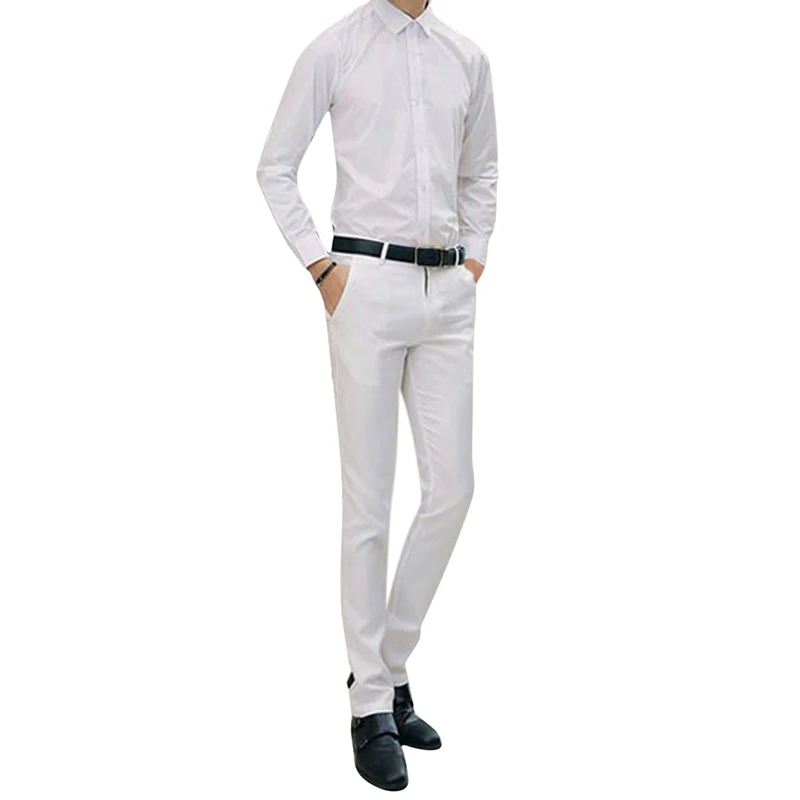 

Business Men's Pants Gentle Man Trousers Fashion Male Straight Pants Solid Color Fit Smart Casual Pants