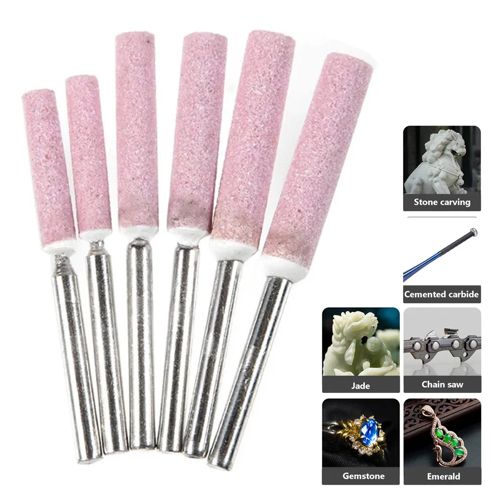 

5Pcs Diamond Coated Cylindrical Burr 1/8" Shank Chainsaw Sharpener Stone File 5/32" , 3/16" , 7/32" Chainsaw Sharpenering Tool