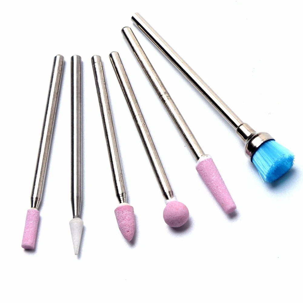 6 шт. алмазные сверла для ногтей Набор электрической дрели маникюрный станок