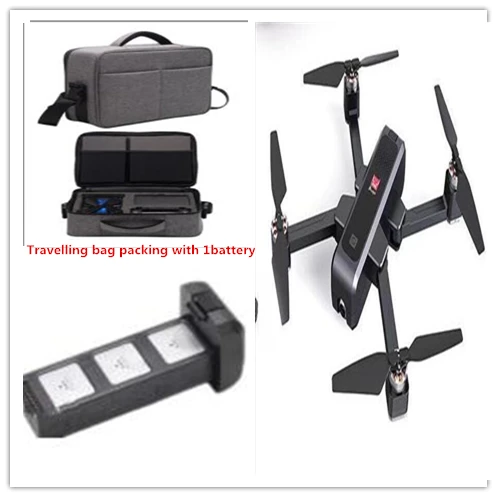 MJX B4W Bugs RC Дрон бесщеточный 22mins Летающий 2K камера 5G wifi FPV gps оптический поток Квадрокоптер складной Дрон - Цвет: black bag 1battry