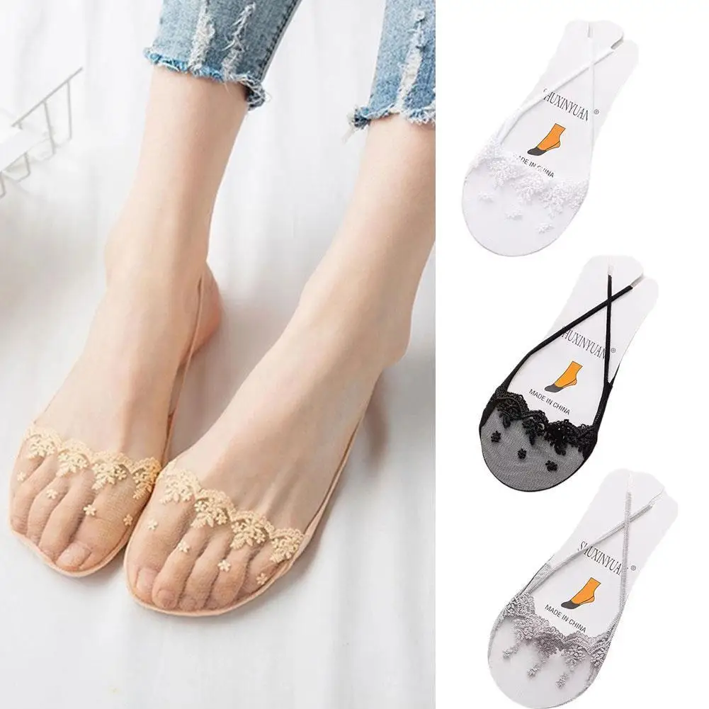 

Носки-следки женские, летние, тонкие, с низким вырезом, невидимые, Нескользящие, силиконовые, дышащие, H0O7