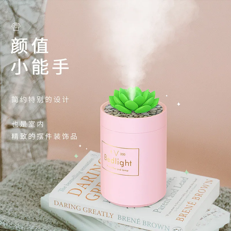 

1PC 330ML Ultrasonic Air Humidifier Candle Romantic Soft Light USB Essential Oil Diffuser Car Purifier Aroma Anion Mist Maker