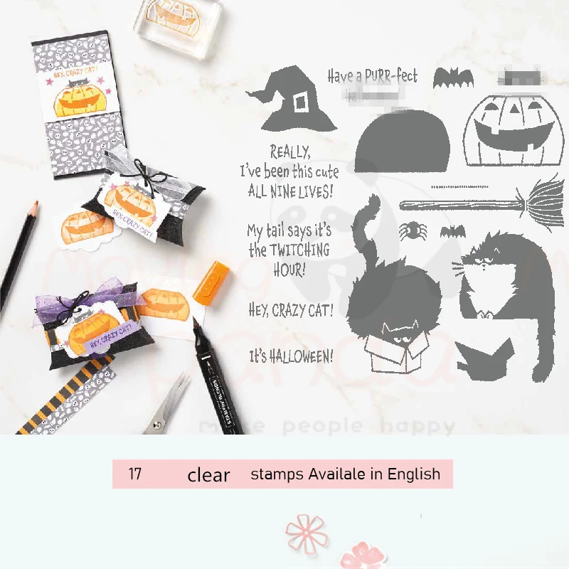 Хэллоуин метла Трафаретный вырубной Штамп для DIY Скрапбукинг альбом Бумага