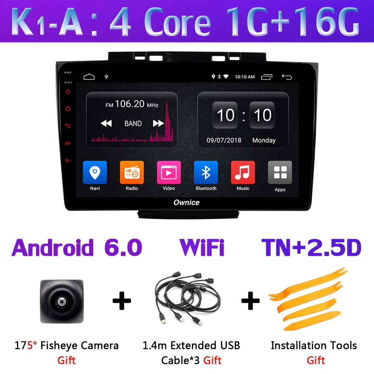 K1-A Ownice K1 K3 K5 K6 автомобильный dvd-плеер gps радио для Haval Hover Greatwall Great Wall H5 H3 2013- CarPlay DSP Adas 360 ° панорамный - Цвет: K1-A