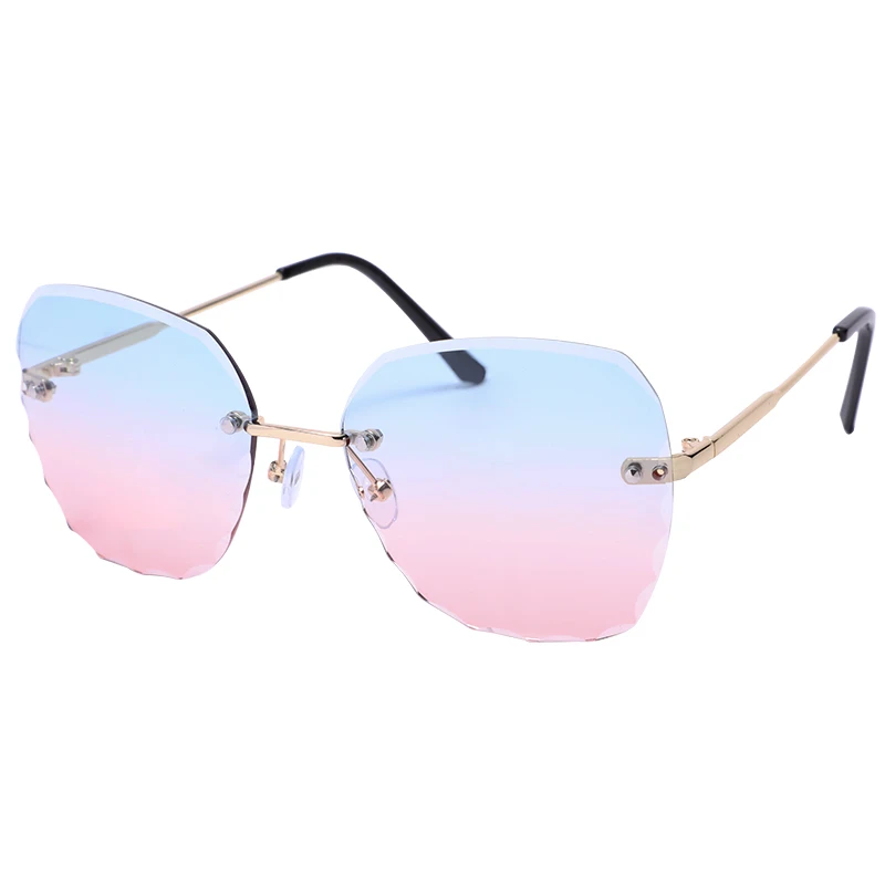 

Cute Quality Rimless Women Sunglasses Cutting Lens Glasses Fashion Eyewear UV400 Shades Gradient Sunglasses Gafas De Sol