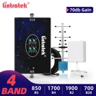 Lintratek 4-полосный усилитель сигнала 2G 3G 4G LTE CDMA PCS AWS 700 850 1900 1700 повторитель мобильного телефона B28 B5 комплект сотового усилителя