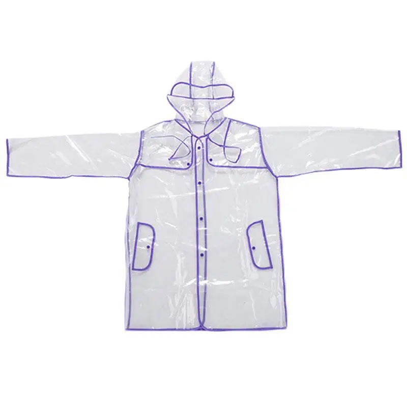 

Women Men Fashion Transparent Hoodie Waterproof Clear PVC Raincoat Rain Coat Poncho Waterproof Hooded Rain Coat Women Raincoat