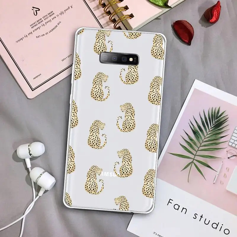 

tiger lion leopard horror animal Phone Case Transparent For Samsung Galaxy A 71 21s S note 8 9 10 plus 20 ultra