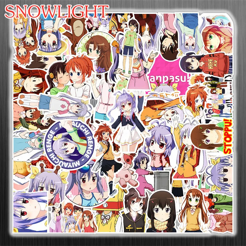 10/50Pcs/set Cartoon Anime Non Non Biyori Waterproof Stickers For Laptop Luggage Case Eboard Mixed Decals Helmet Skateboard