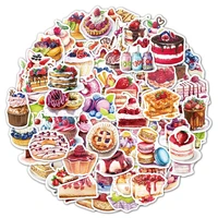 100pcs delicious cartoon food cake stickers for notebooks stationary cute sticker aesthetic craft supplies scrapbooking material