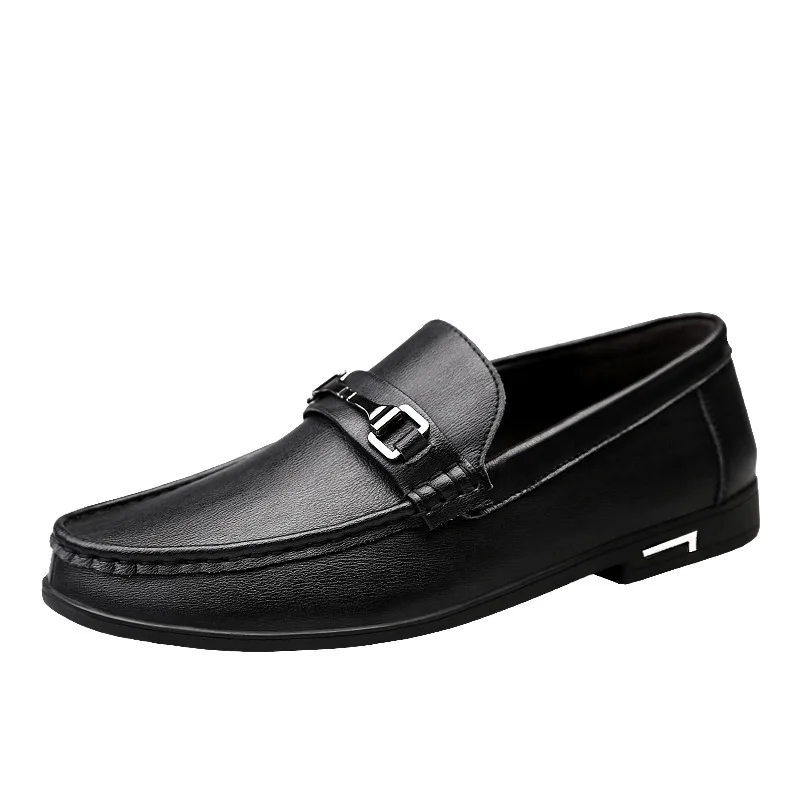 

Men's Loafers Driving Shoes 2021 New Fashion Casual Shoes Men's Summer Low-Top Pea Shoes Leather Shoes plus Size
