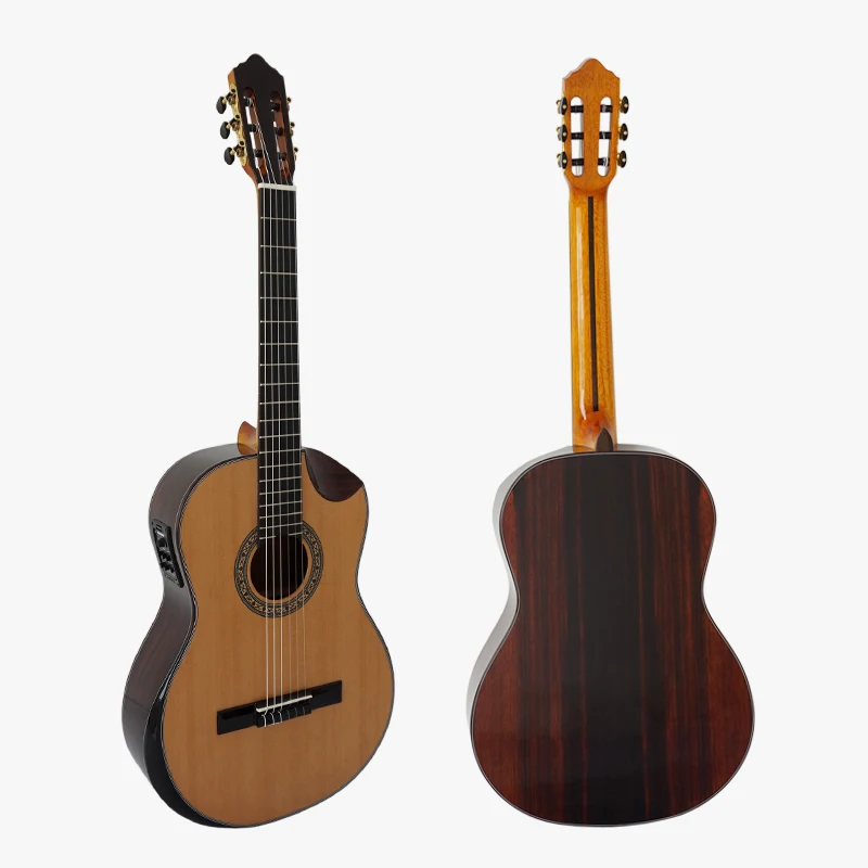 Aiersi brand java ebony Vintage Handmade Professional Electric Classical guitar with special bowl shape case | Спорт и развлечения