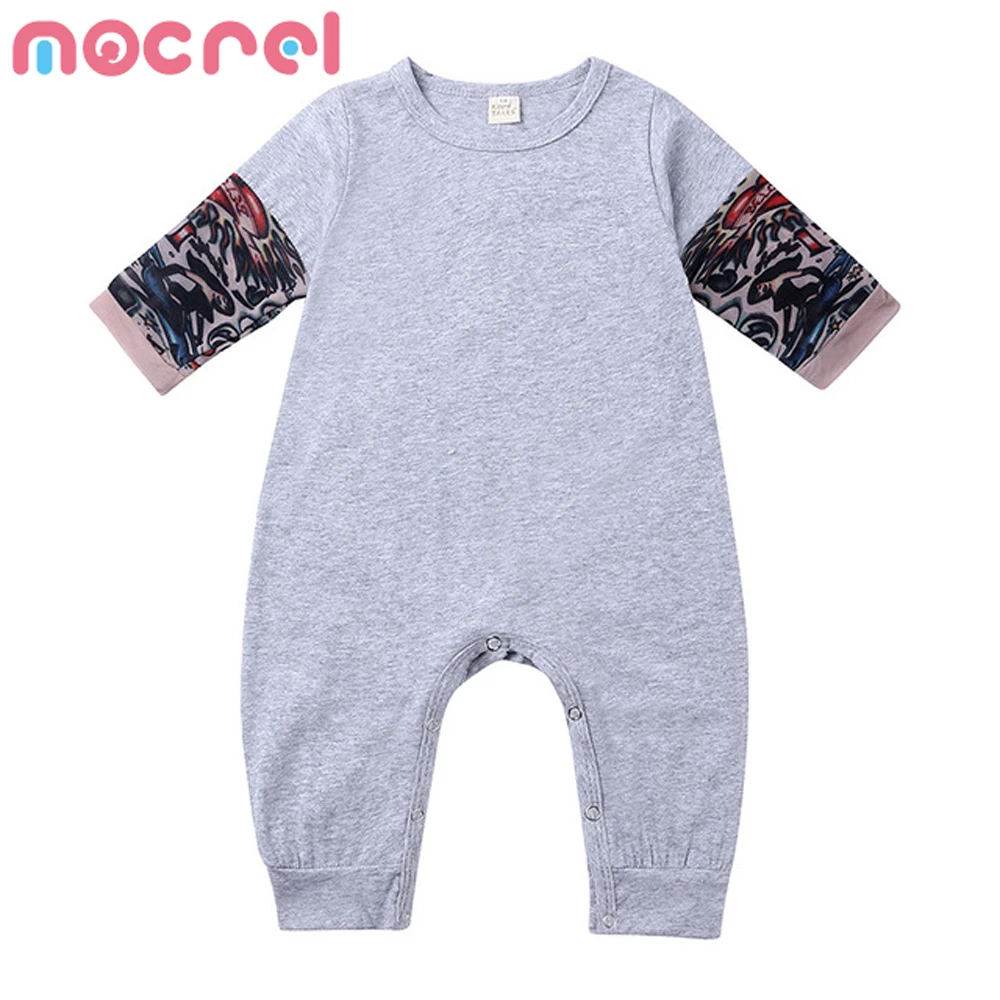 

Children's Clothes And Neonatal Long Sleeve Tattoo Conjoined Clothes Baby Climb Clothes Clothes Take Arm Rompers