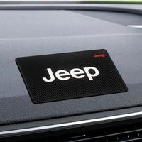 car logo anti slip mat dashboard phone holder waterproof silicone pad accessories for jeep renegade compass grand cherokee yj tj