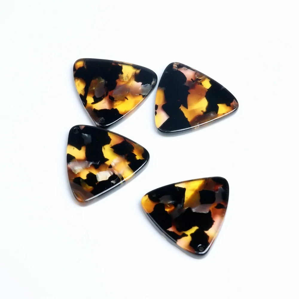 Tortoise Shell Earring Charms,Acetate Stick Charms,Triangle Shaped pendant,Triangle Shaped Earrings Part, 22mm x 24mm,ACE202