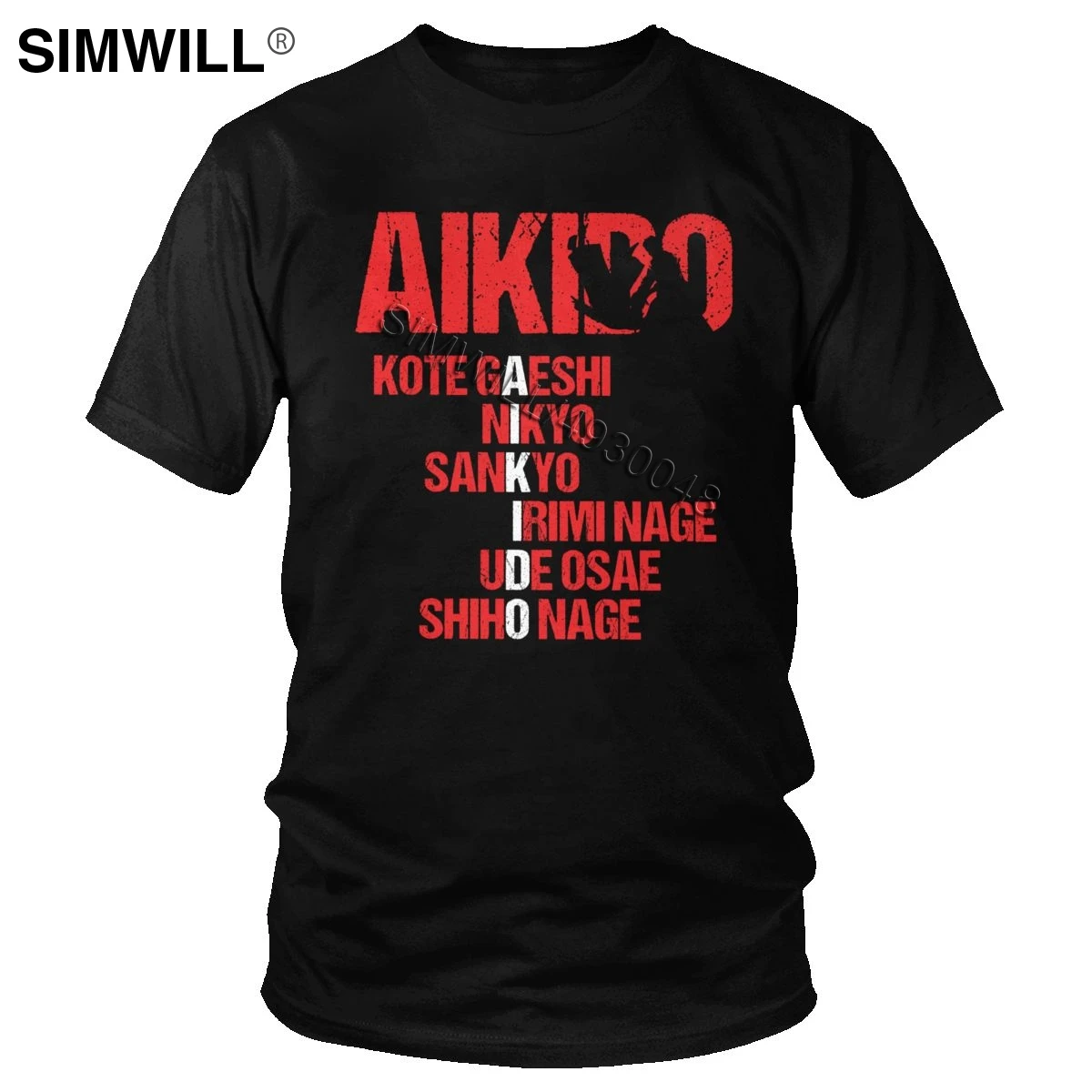 

Retro Aikido Combat T Shirts Men Short Sleeves O-neck Japanese Martial Arts T-Shirt Master Fight Tee Tops Gift Fans Clothing