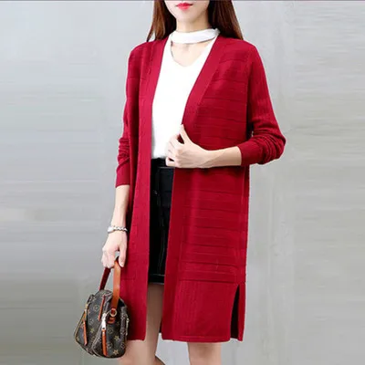 Новый 2019 осенний женский свитер кардиган кашемировый вязаный размера плюс пончо